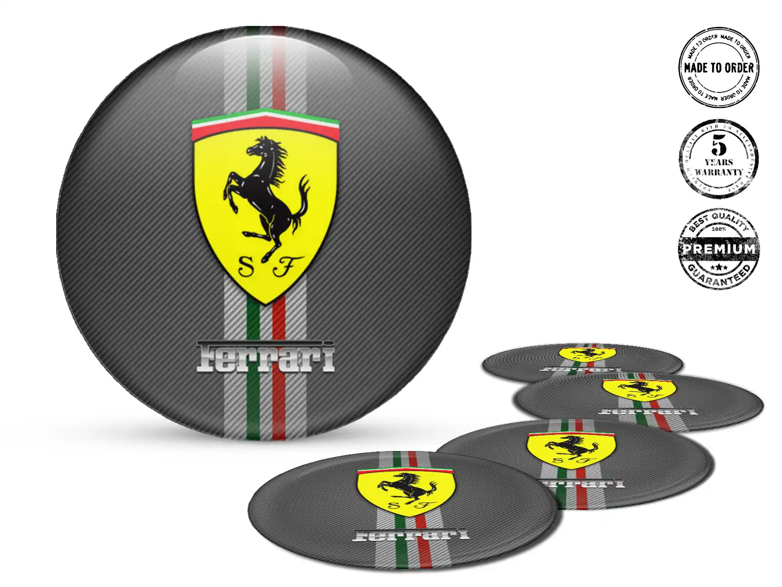 Ferrari Radaufkleber Ausgabe Premium Epoxy-Labels